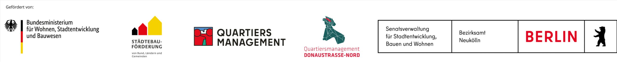 Logos aller Förderer des Projekts „Unsere Küche im Donaukiez“.