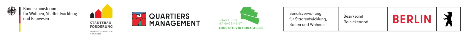 Logos aller Förderer des Projekts "Prima Klima im AVA-Kiez"